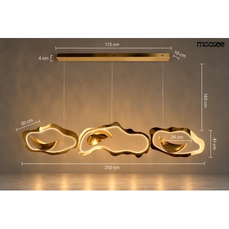 Moosee Lampa Wisząca Chain Złota