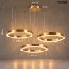 Lampa wisząca RING 80 + 80 + 80 złota na jednej podsufitce