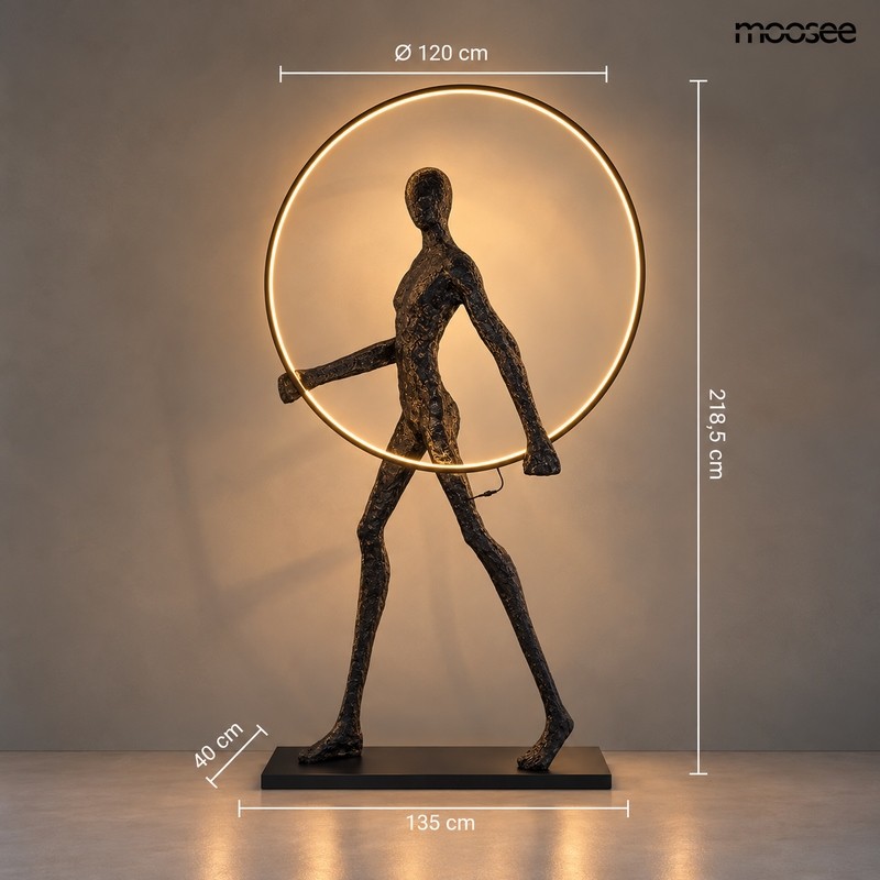 Lampa podłogowa HUMAN ROUND  włókno szklane