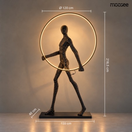 Lampa podłogowa HUMAN ROUND  włókno szklane