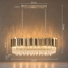 Lampa wisząca IMPERIAL LONG SILVER 90 - stal, kryształ