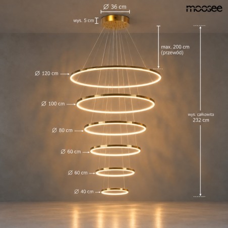 MOOSEE lampa wisząca RING SLIM XL złota