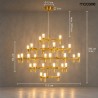 Lampa wisząca ATOMIC GRANDE zlota