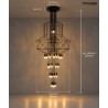 Lampa wisząca FLUSSO 43 czarna