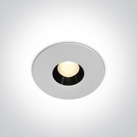 10108H/W/W biały wpust COB LED IP54 300K 8W dark light nieściemnialny zasilacz LED w zestawie