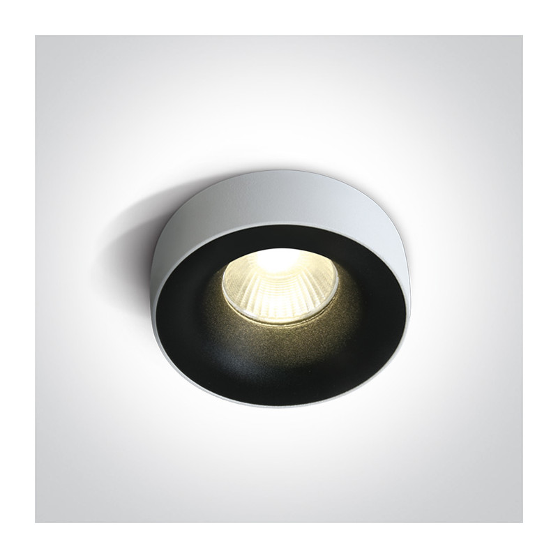 10112R/B/W czarny wpust z wymiennym pierścieniem (należy zamówić osobno) LED 3000K 12W dark light wymagany zasilacz 700mA