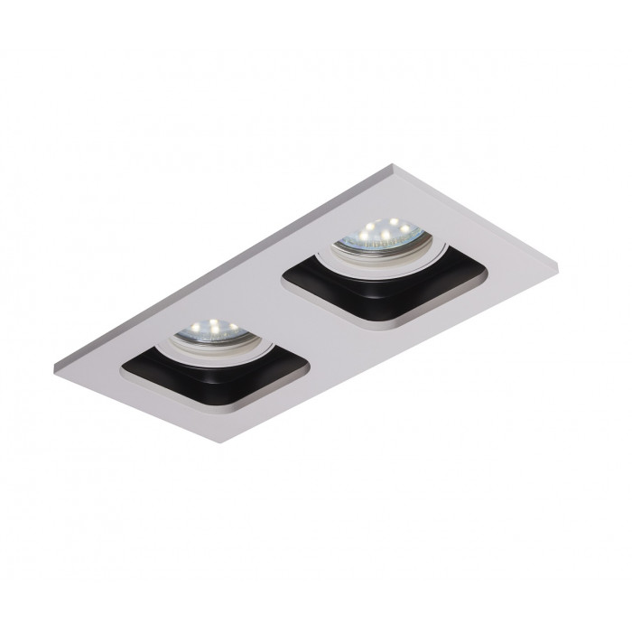 Mistic Lighting oczko stropowe Double miniQuad 2xMR16 biały mat/czarna wpuszczana MSTC-05355551